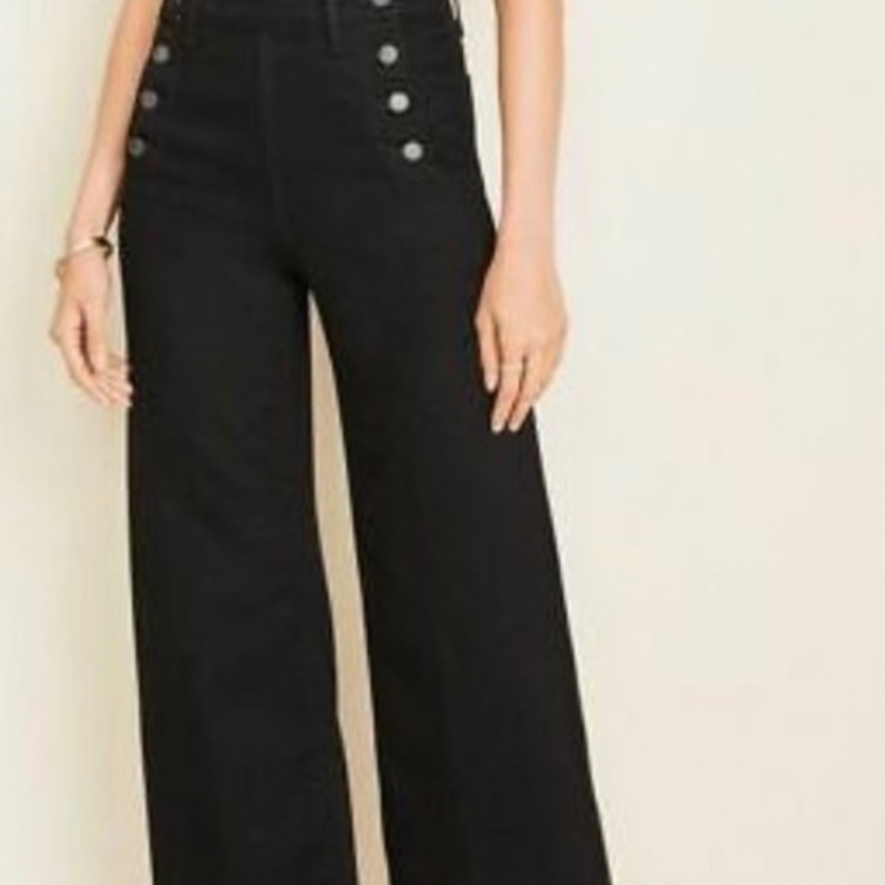Ann Taylor Sailor  Wide Leg Cropped Jeans